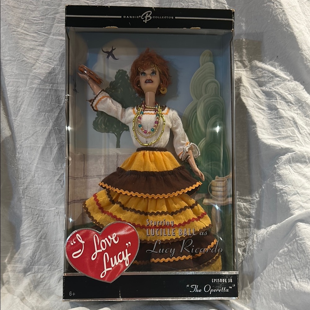Barbie I Love Lucy Doll - Yellow and Brown